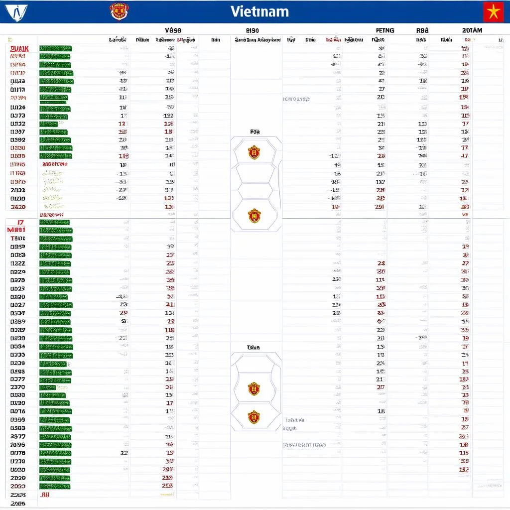 Lịch thi đấu bóng đá Việt Nam