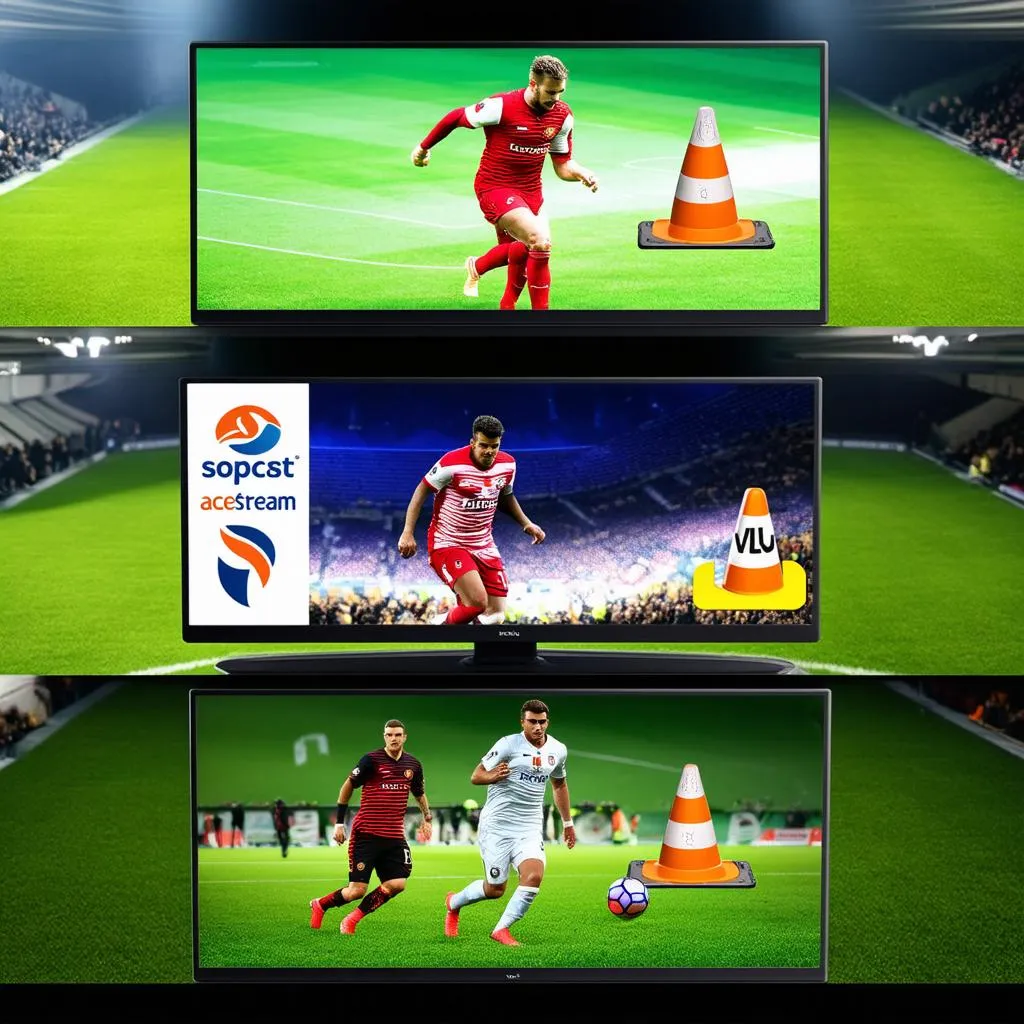 sopcast, acestream, vlc