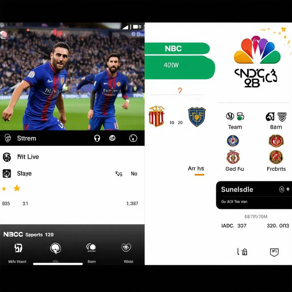 Hình ảnh minh họa cho ứng dụng xem bóng đá online NBC Sports