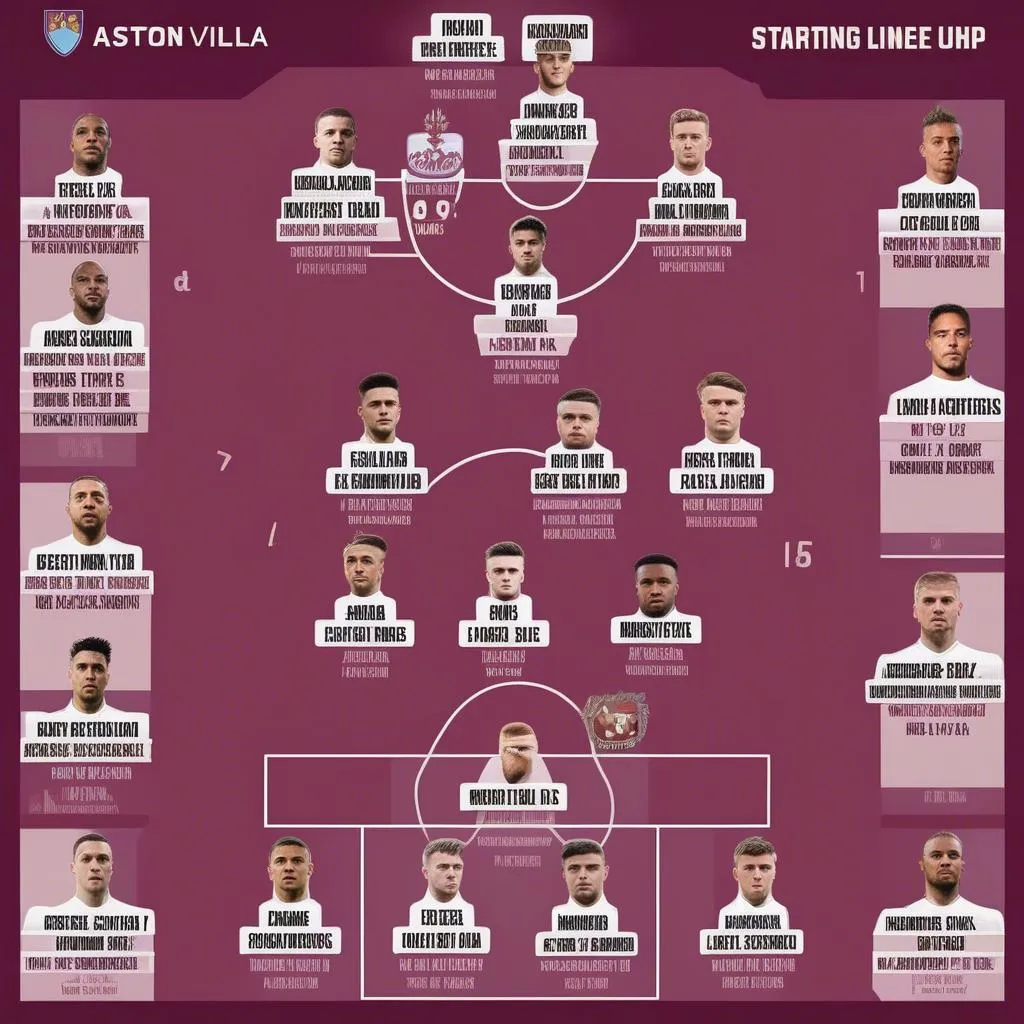 Kết quả trận Aston Villa: Đội hình ra sân của Aston Villa