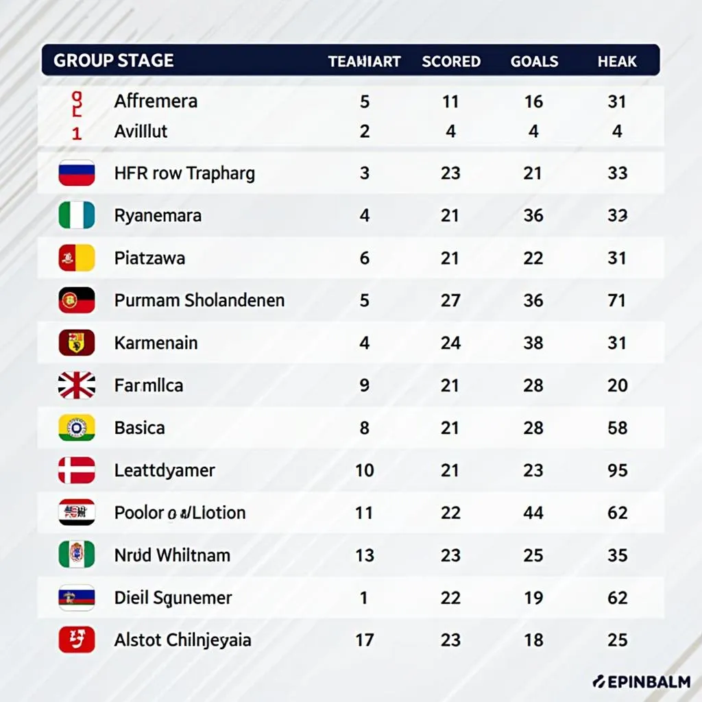 Euro 2024 Standings