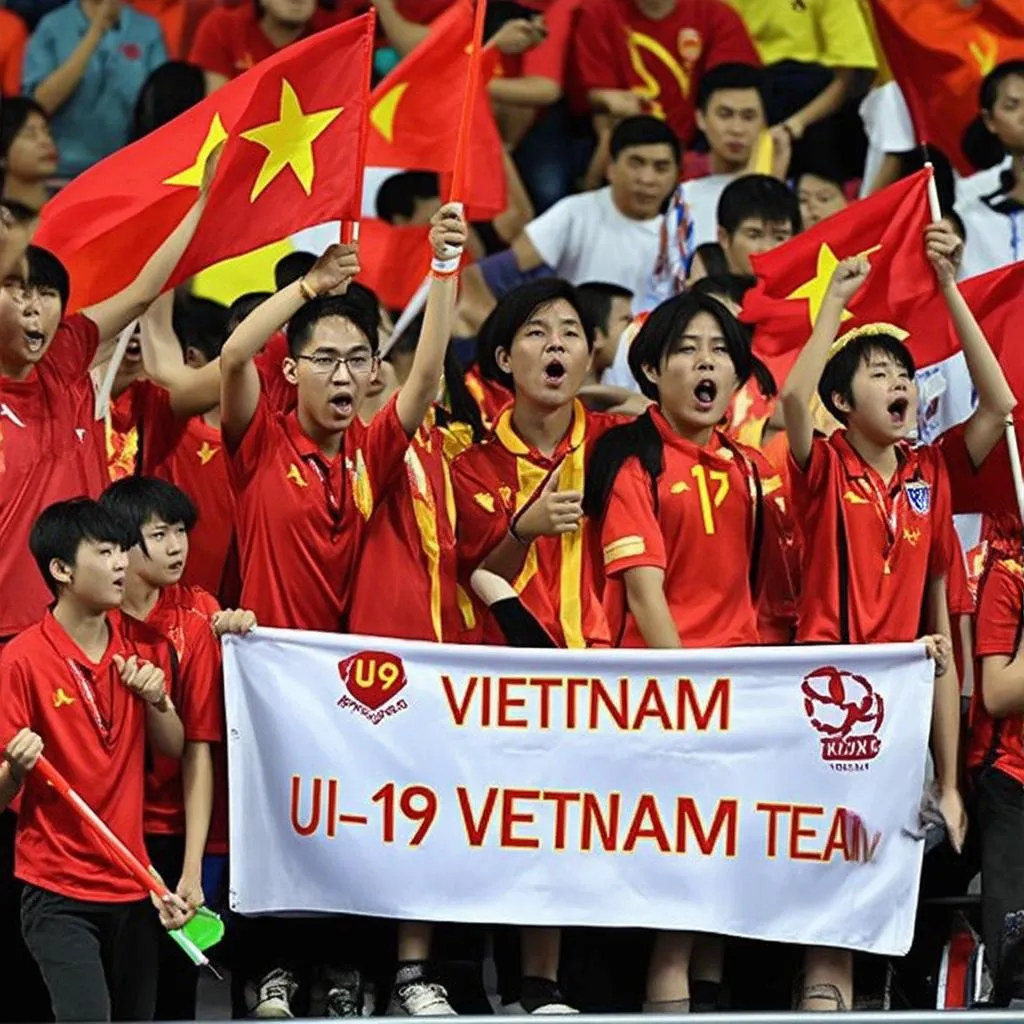 Cổ vũ bóng đá U19 Việt Nam