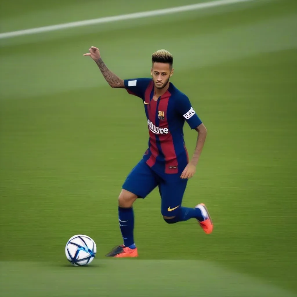 Neymar chuyền bóng