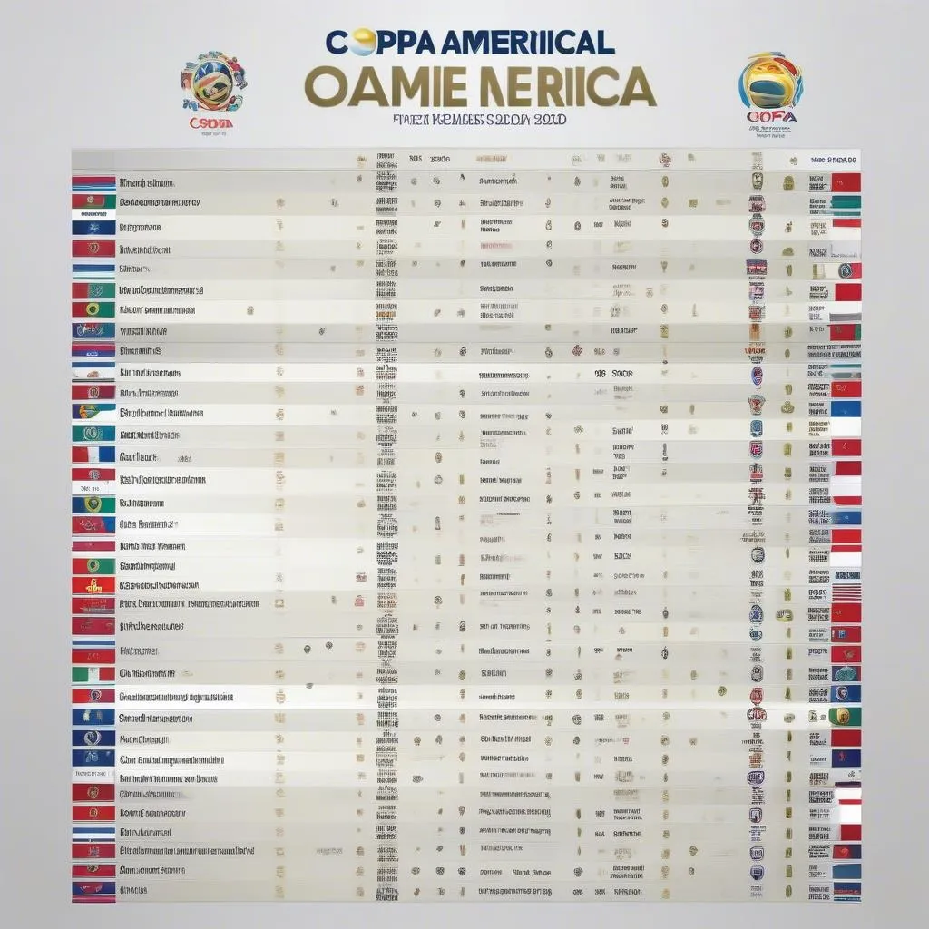 Lịch thi đấu Copa America 2020