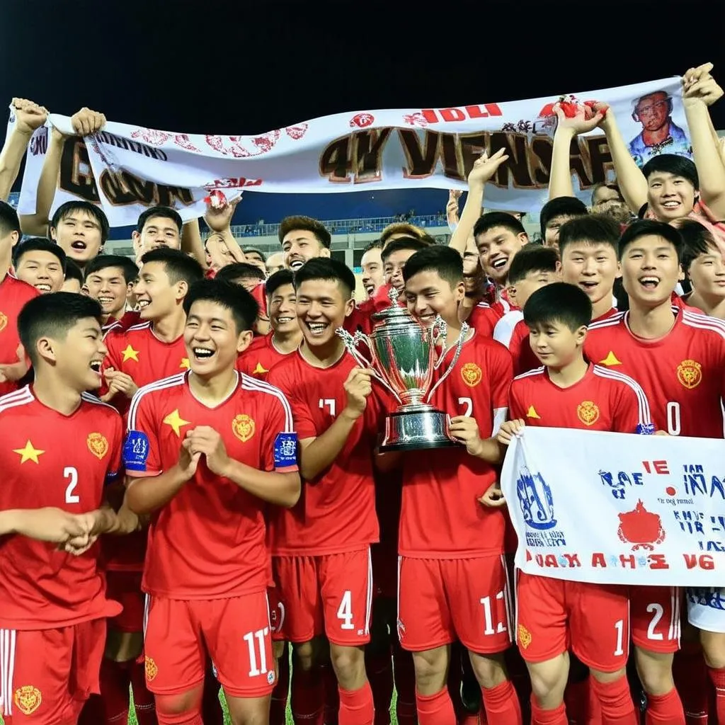 Cùng cổ vũ bóng đá U15 Việt Nam