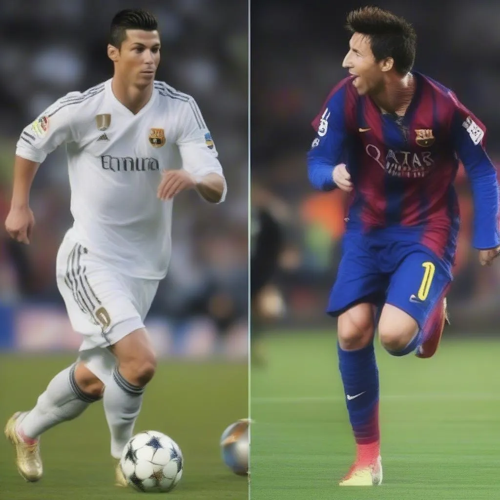 Cầu thủ bóng đá Cristiano Ronaldo, Lionel Messi và Neymar