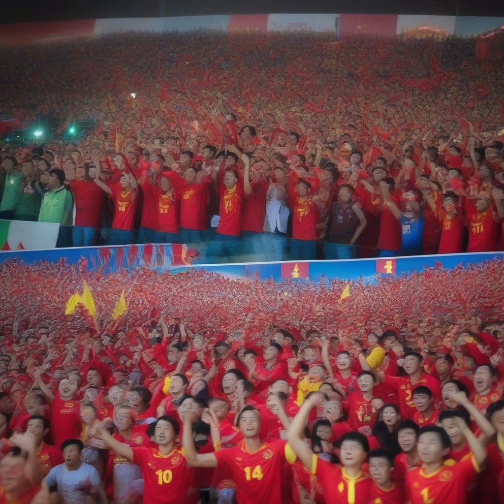 Image illustrant la tension du match de football entre le Vietnam et la Thaïlande