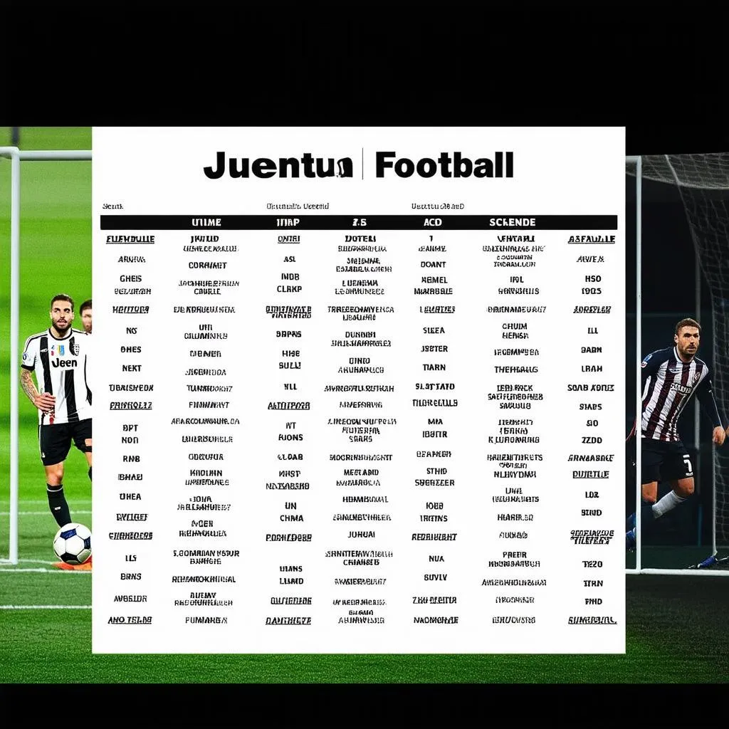 Lịch thi đấu Juventus