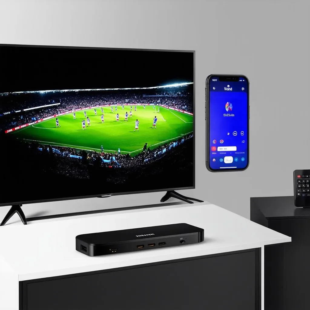 Kết nối smartphone với tv box để xem bóng đá