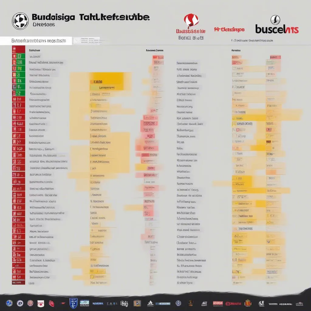 Bảng xếp hạng giải vô địch Đức - phân tích chi tiết 