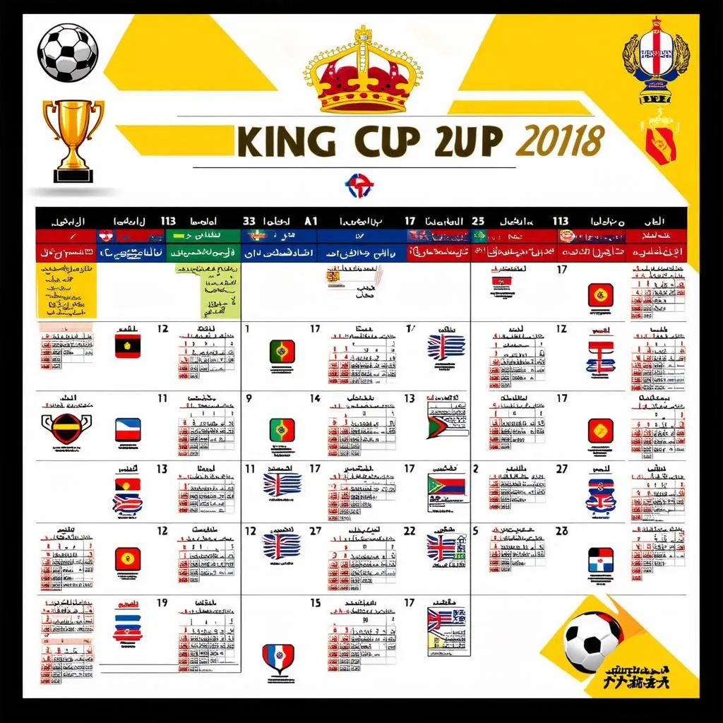 Lịch thi đấu King Cup 2018