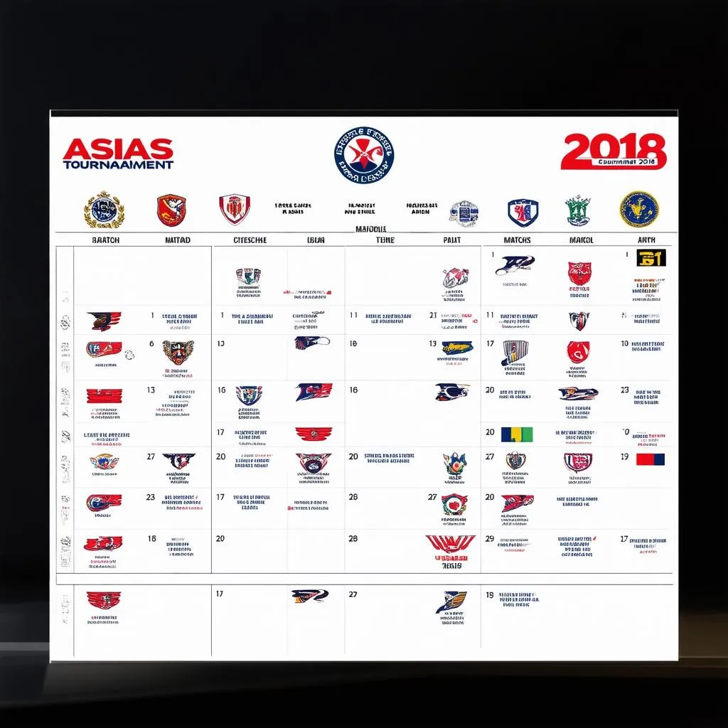 Lịch thi đấu Asias 2018