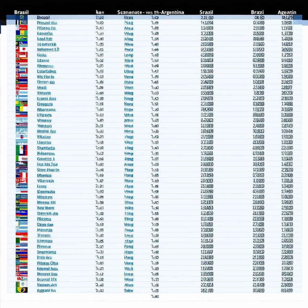 Lịch thi đấu bóng đá Brazil và Argentina