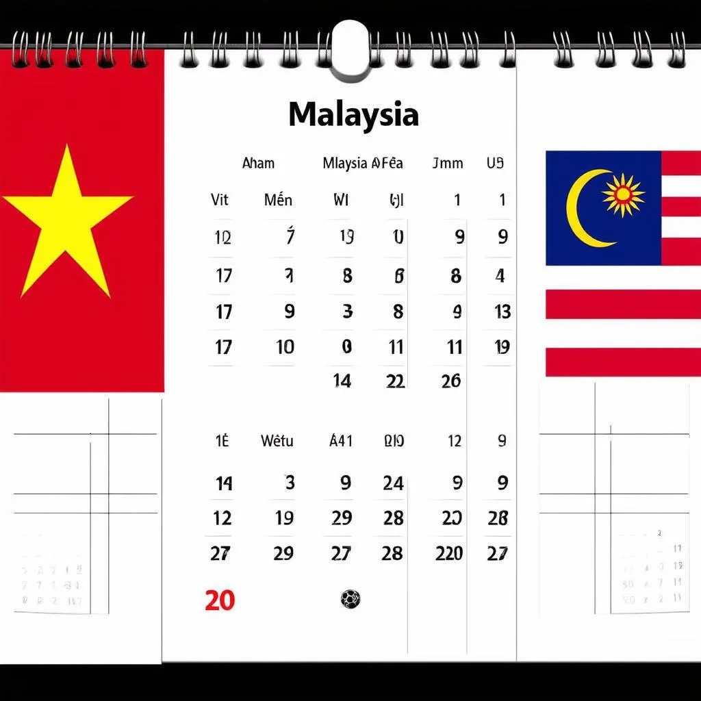 Lịch thi đấu bóng đá Việt Nam và Malaysia