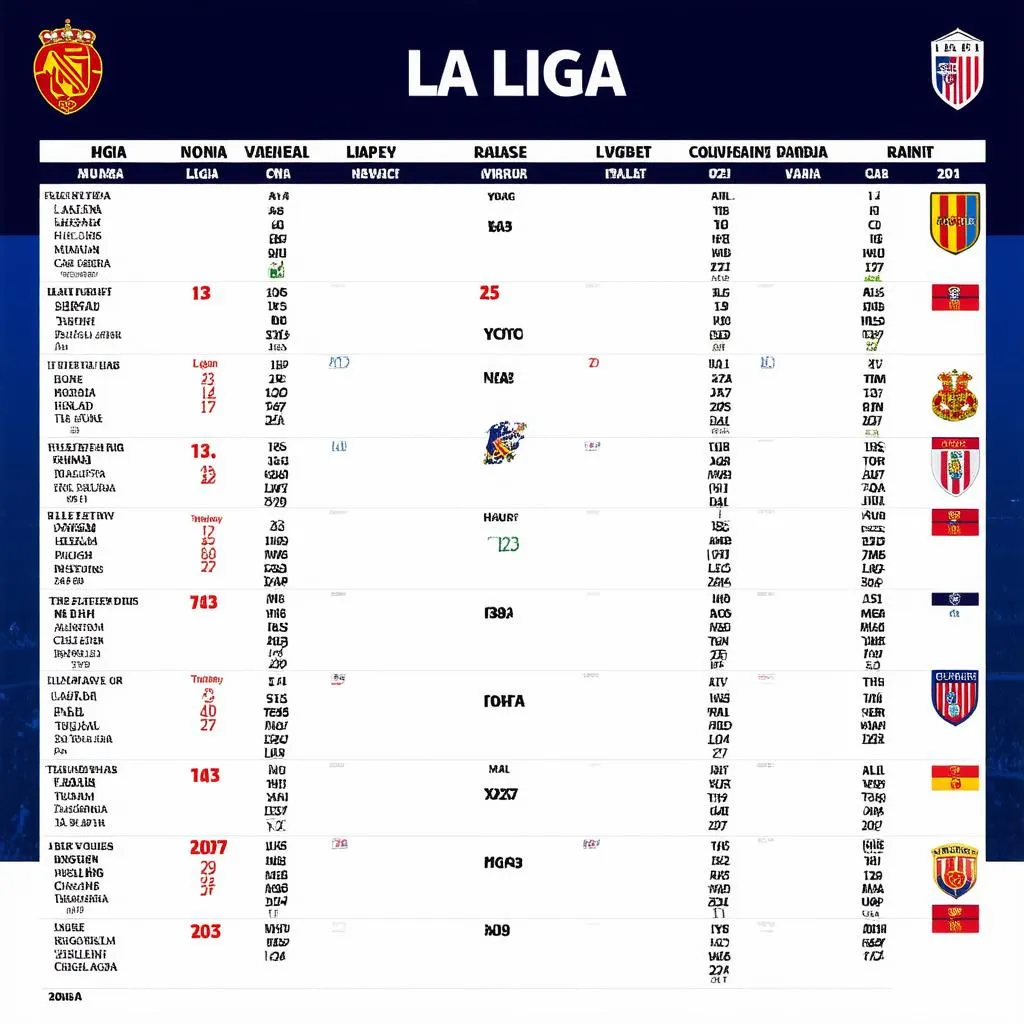 Lịch thi đấu La Liga