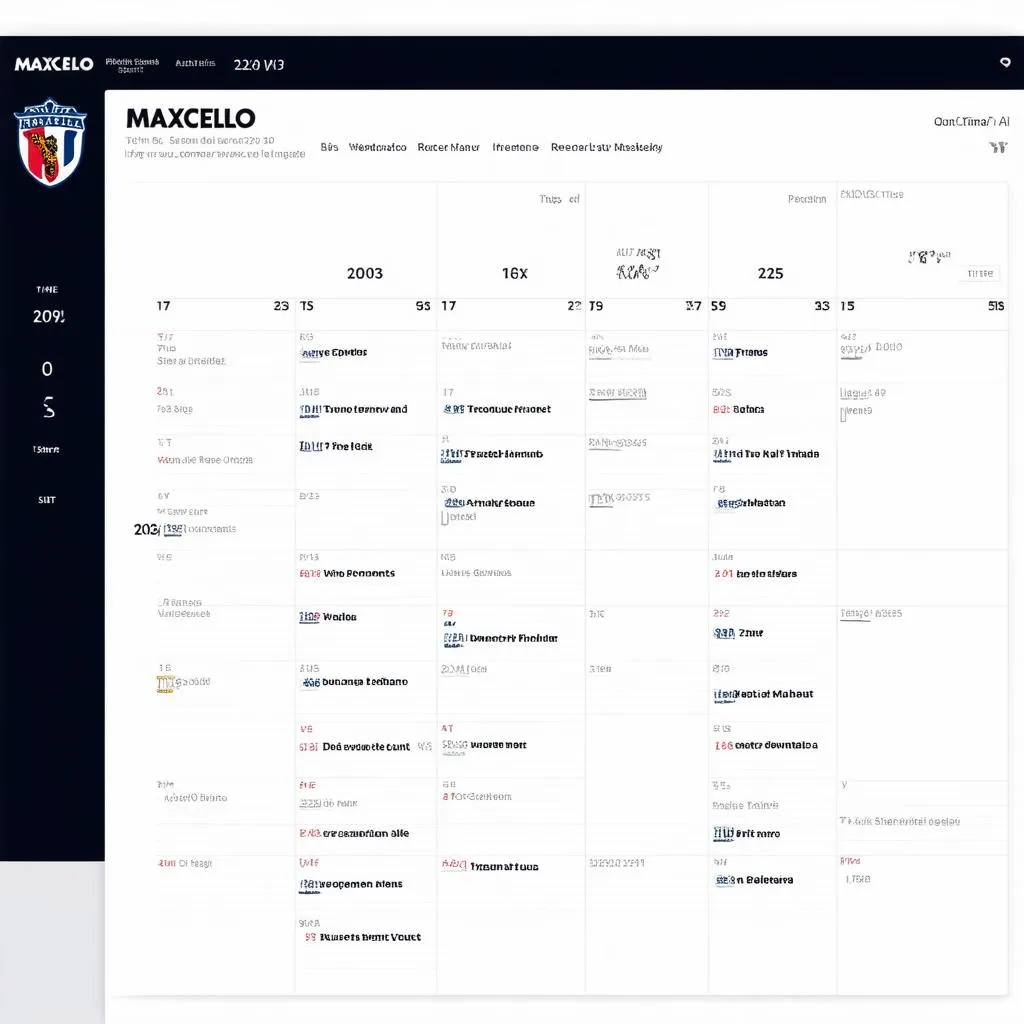 Lịch thi đấu của Maxcelo