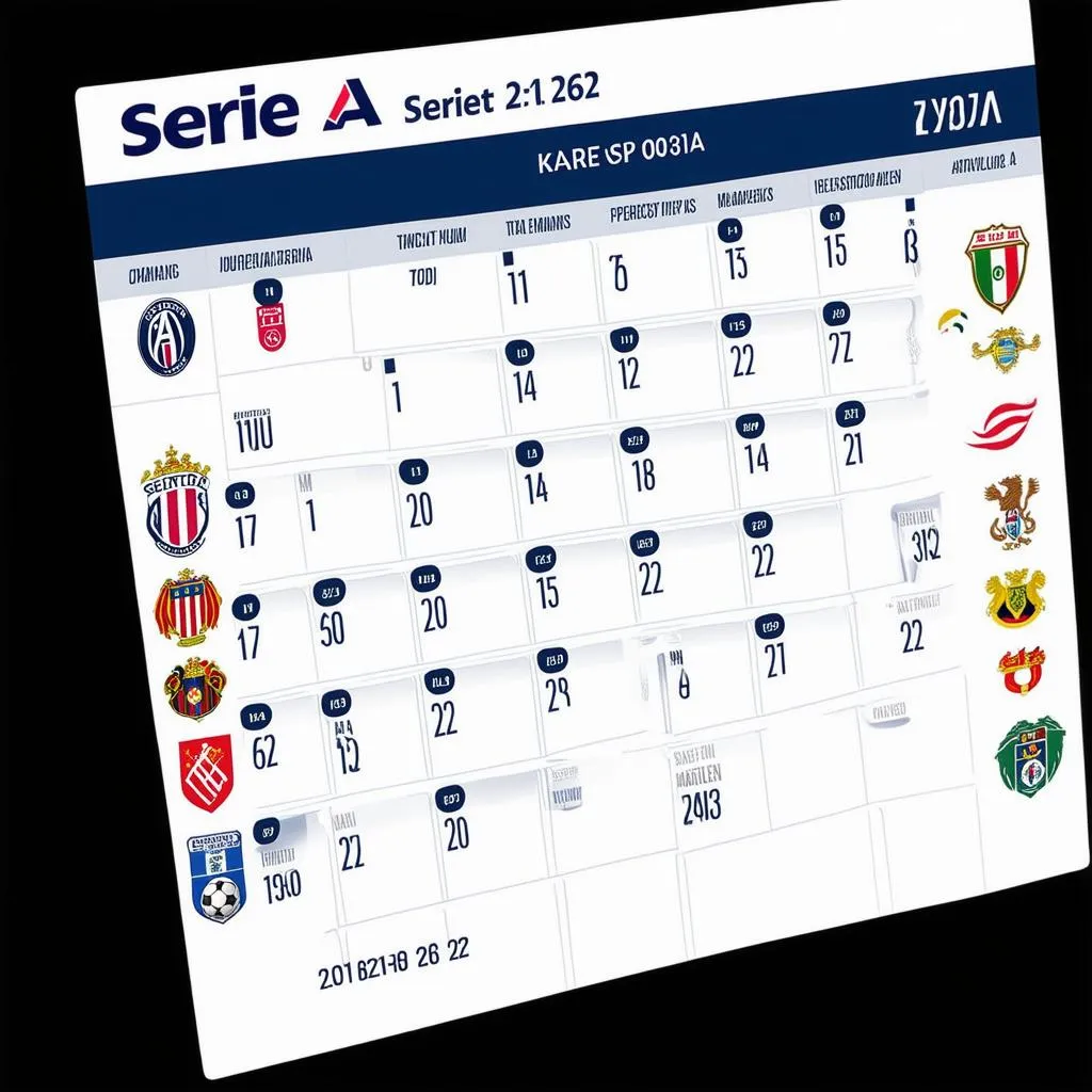 Lịch thi đấu Serie A