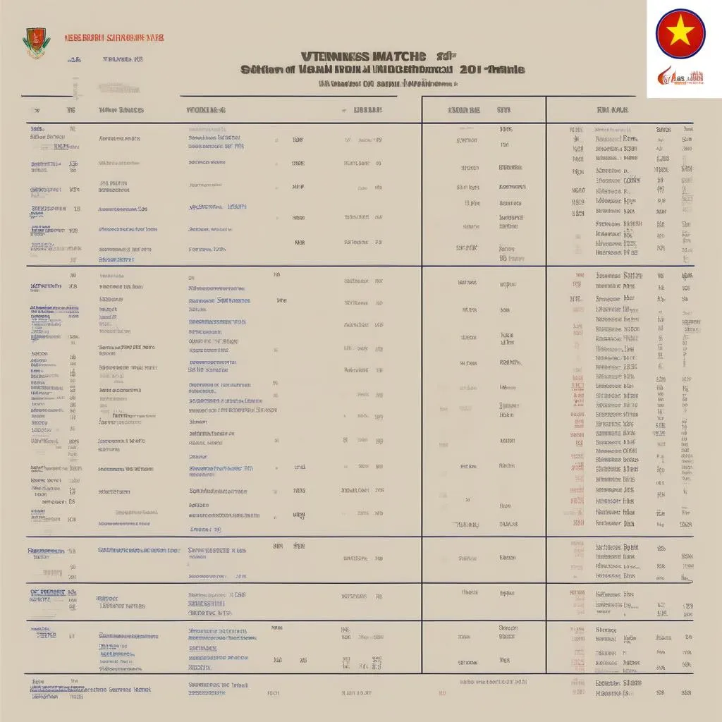 Lịch thi đấu U15 Việt Nam