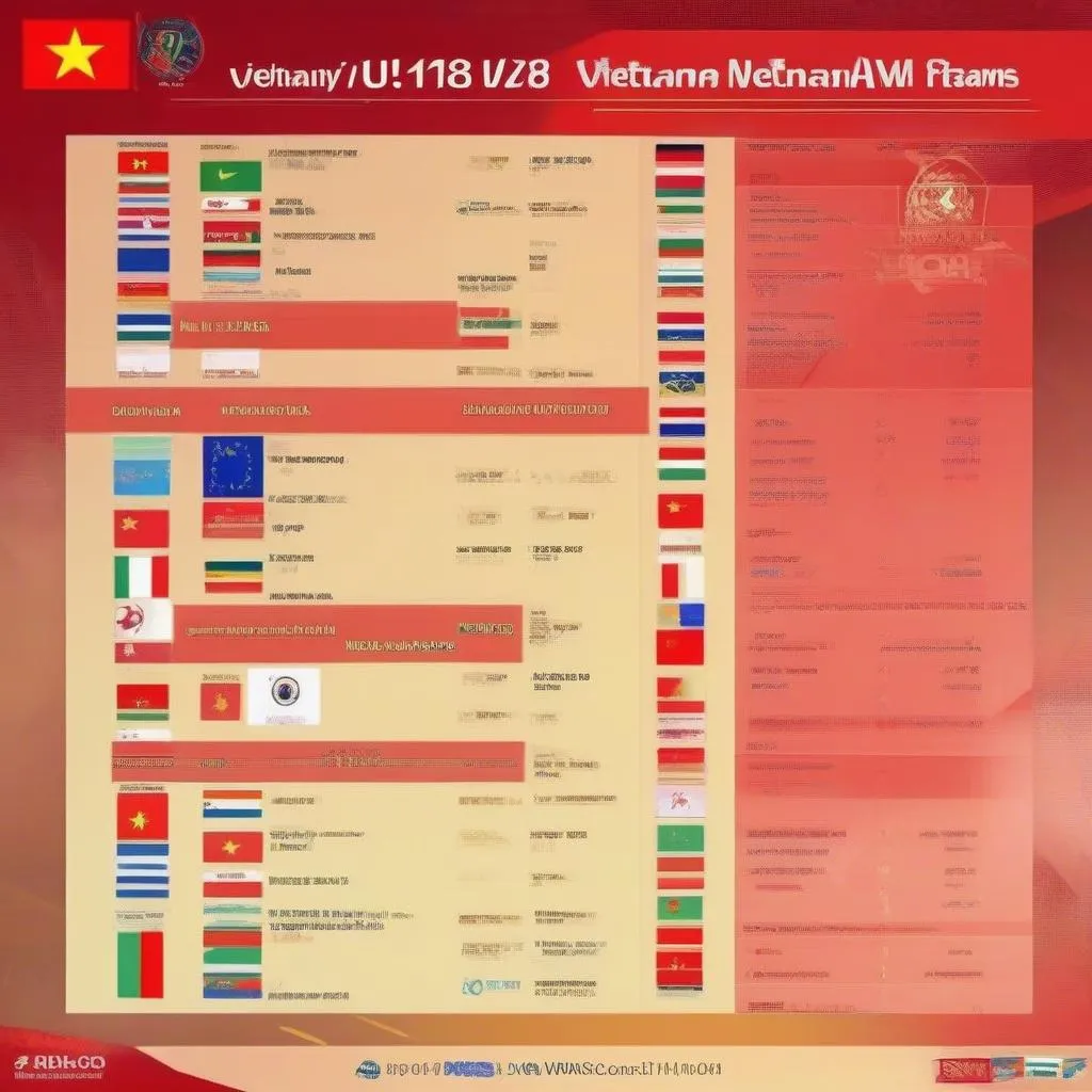 Lịch thi đấu U18 Việt Nam hôm nay