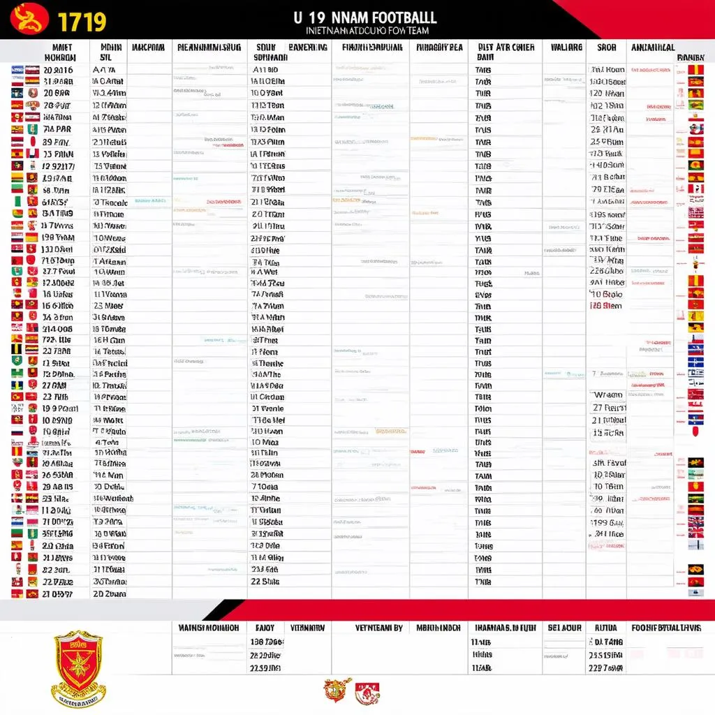 Lịch thi đấu U19 Việt Nam