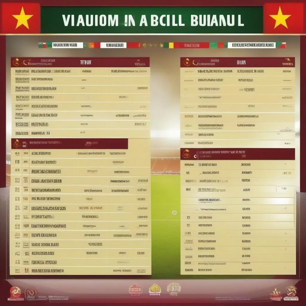 Lịch thi đấu Việt Nam Brunei