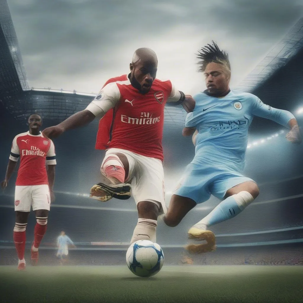 Man City vs Arsenal: A fierce battle for the Premier League title.