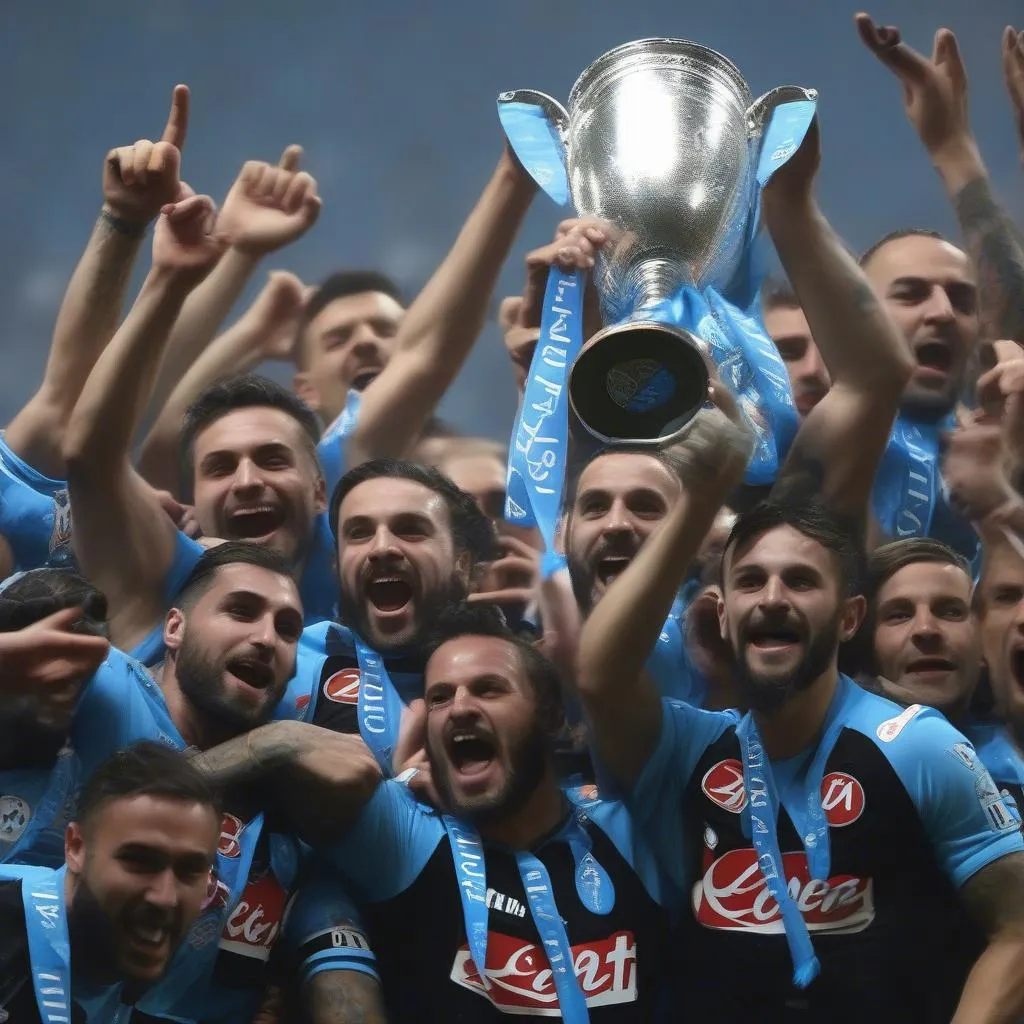 Napoli Champion League Trophy