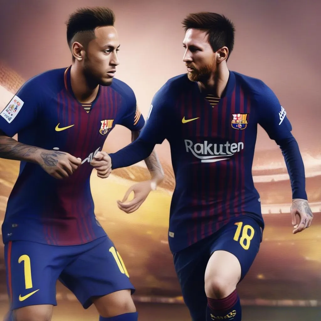 Neymar and Messi FIFA 18