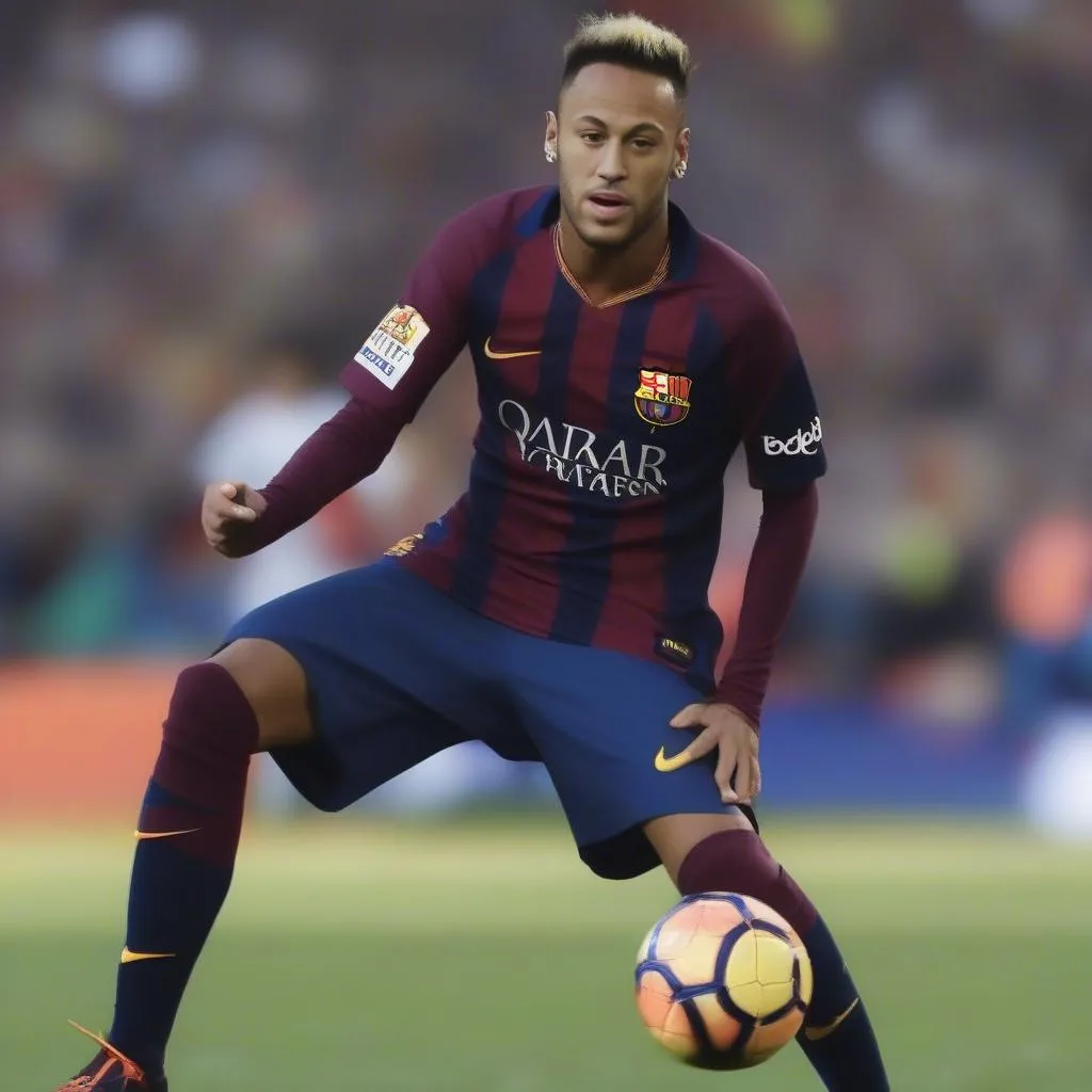 Neymar thi đấu cho Barcelona