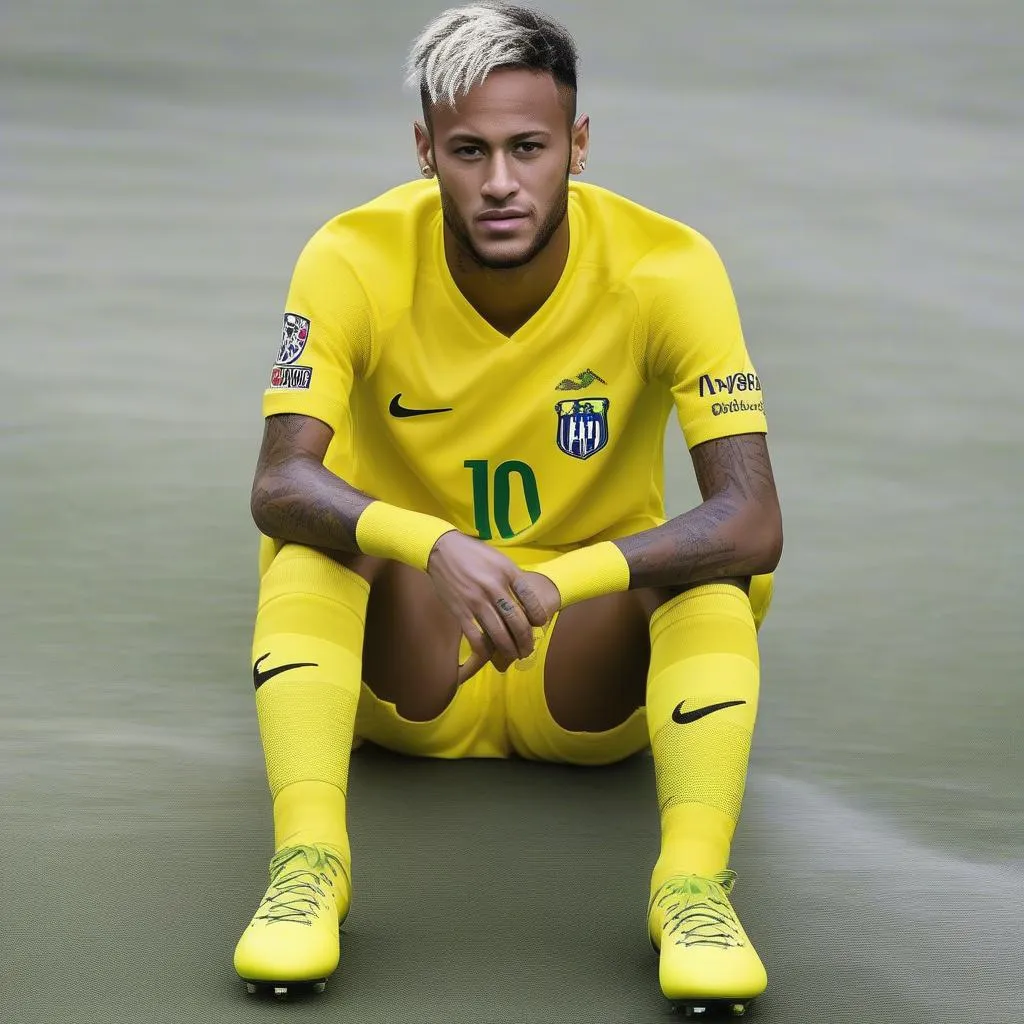 giày bóng đá neymar màu vàng