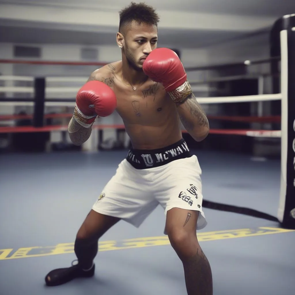 Neymar boxing tập luyện