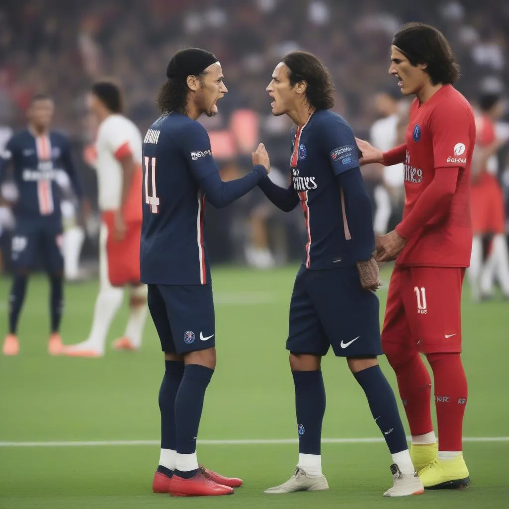 Neymar và Cavani đối đầu trên sân cỏ