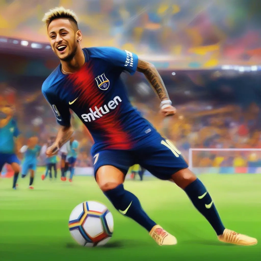 Neymar fan art-sân bóng