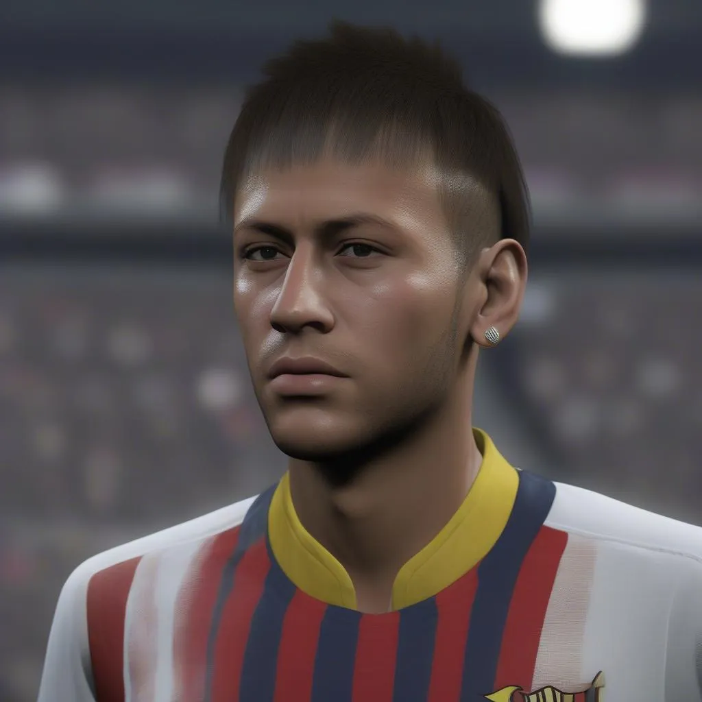 Neymar trong FIFA 14 với mod cập nhật