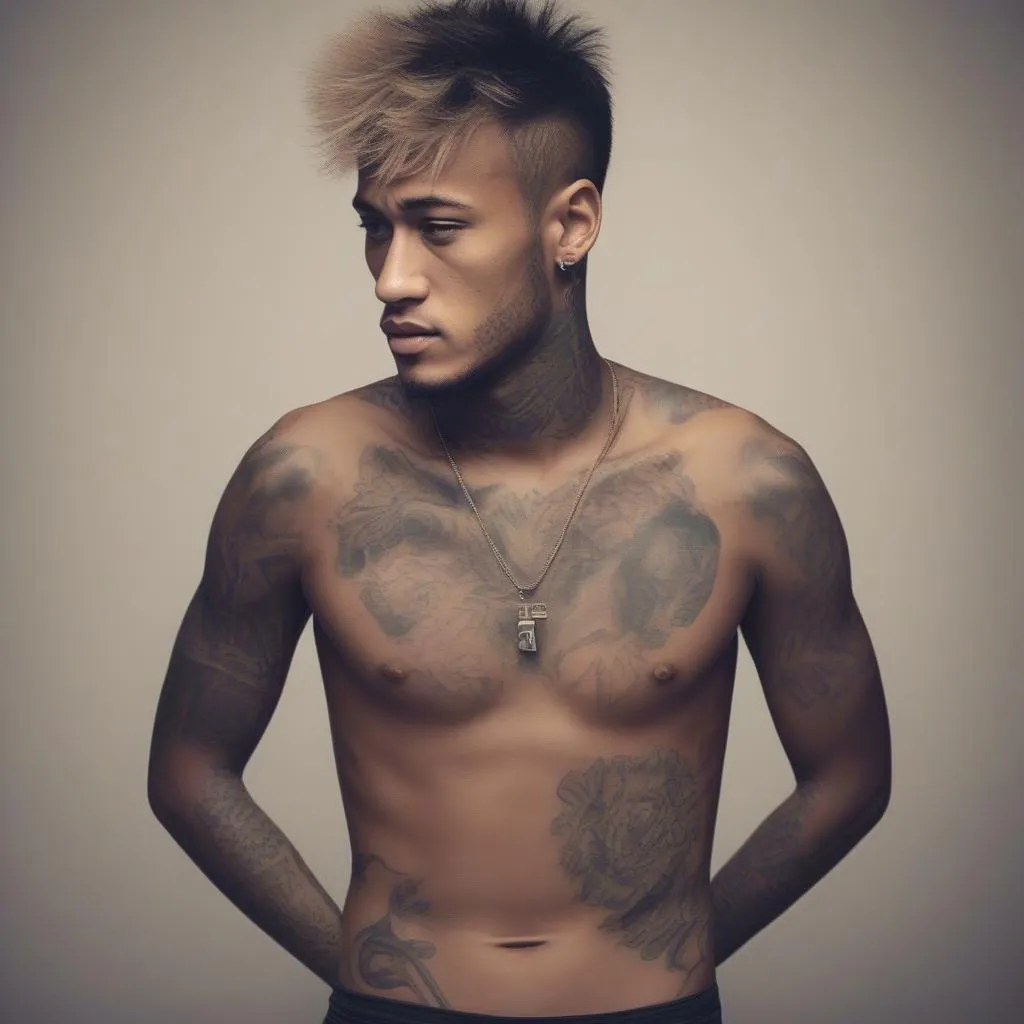 neymar tattoo evolution