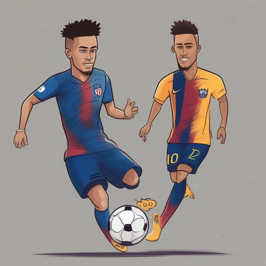 Neymar hoạt hình pha đi bóng