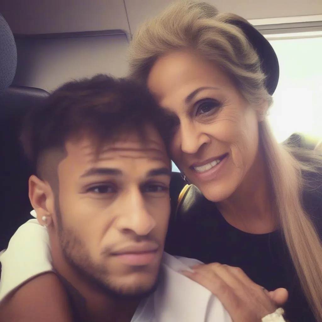 Neymar Jr. và mẹ anh 