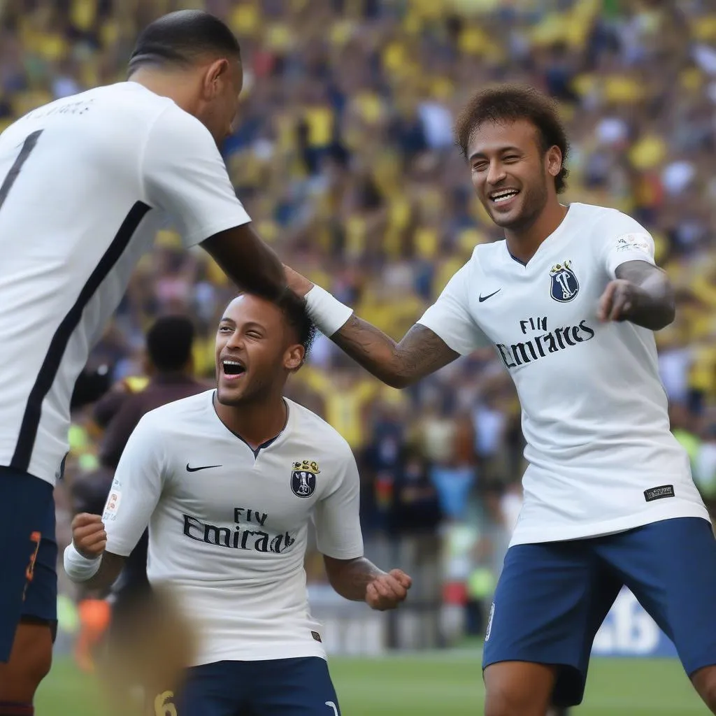 Neymar Jr celebrate