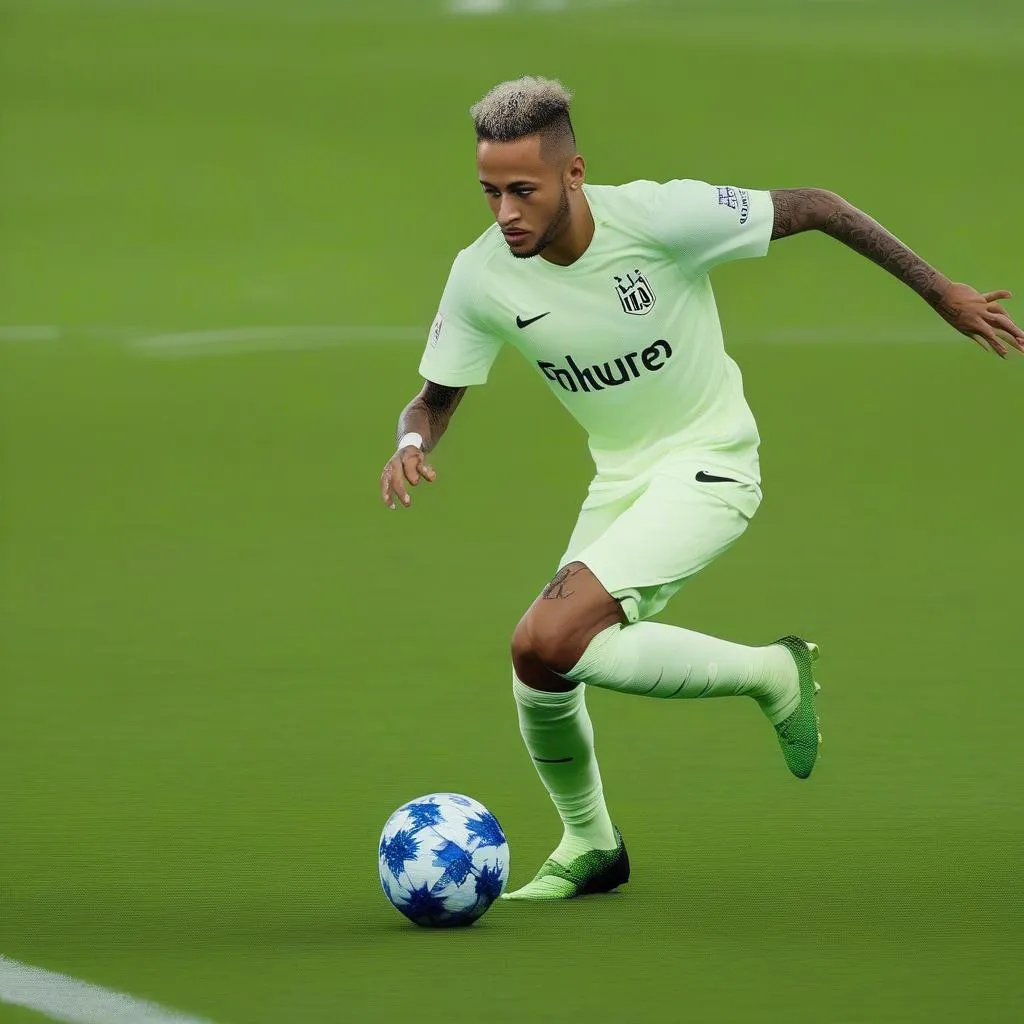 Neymar Jr. playing football