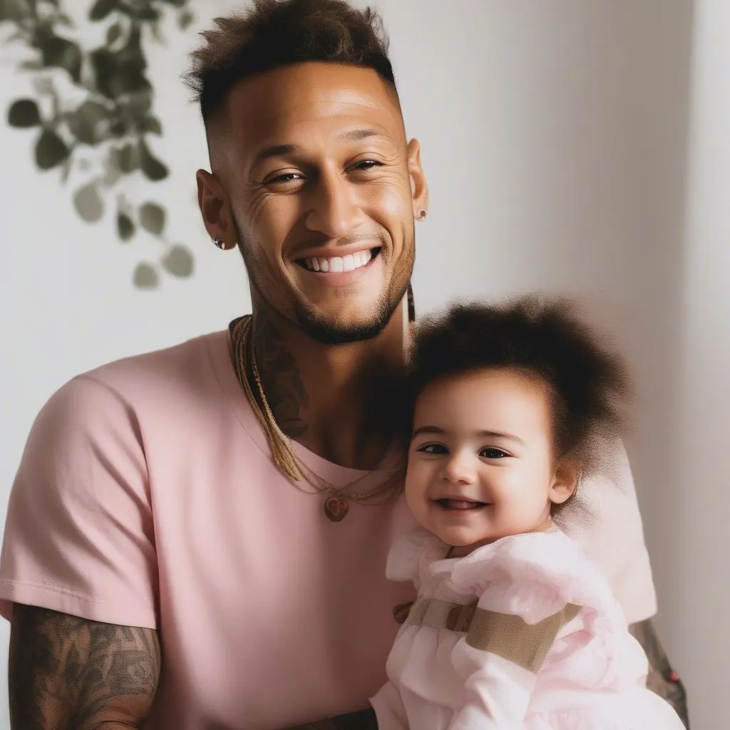 Neymar Jr. và con gái