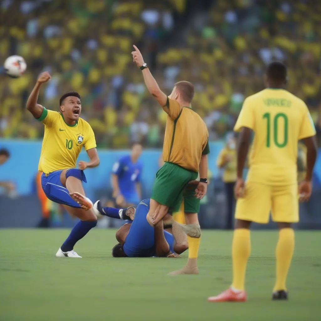 Neymar lăn lộn World Cup