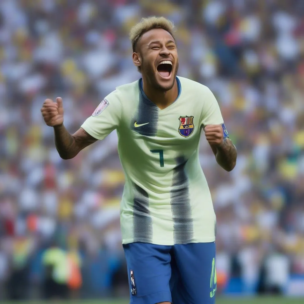 ảnh-neymar-miniface-cổ-vũ