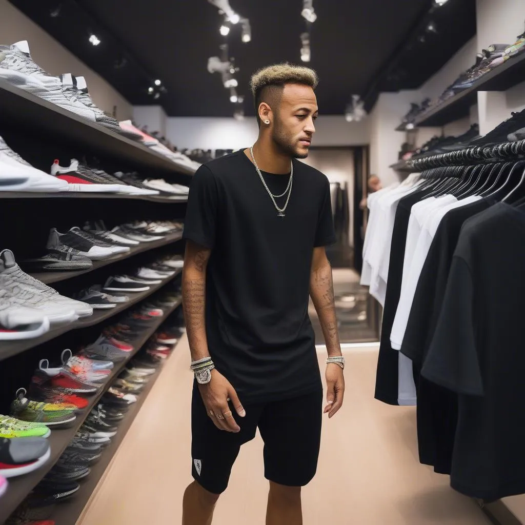 Neymar shopping sneaker at Complex