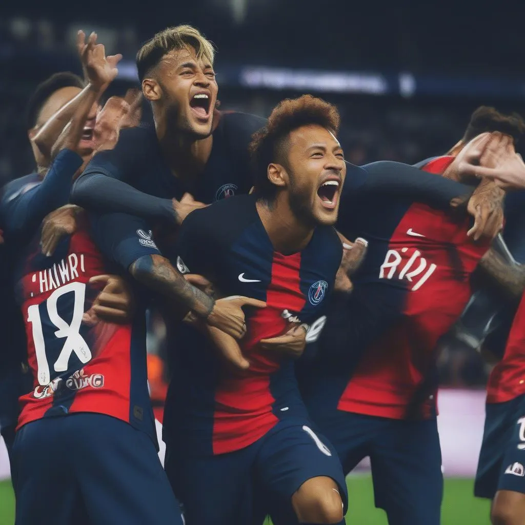 Neymar PSG Celebration