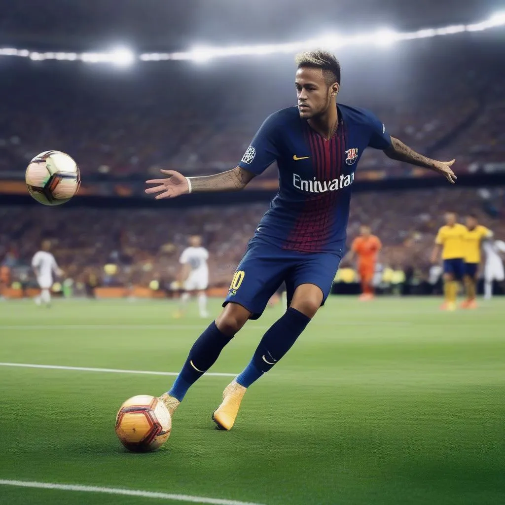 Neymar skill barca sút bóng