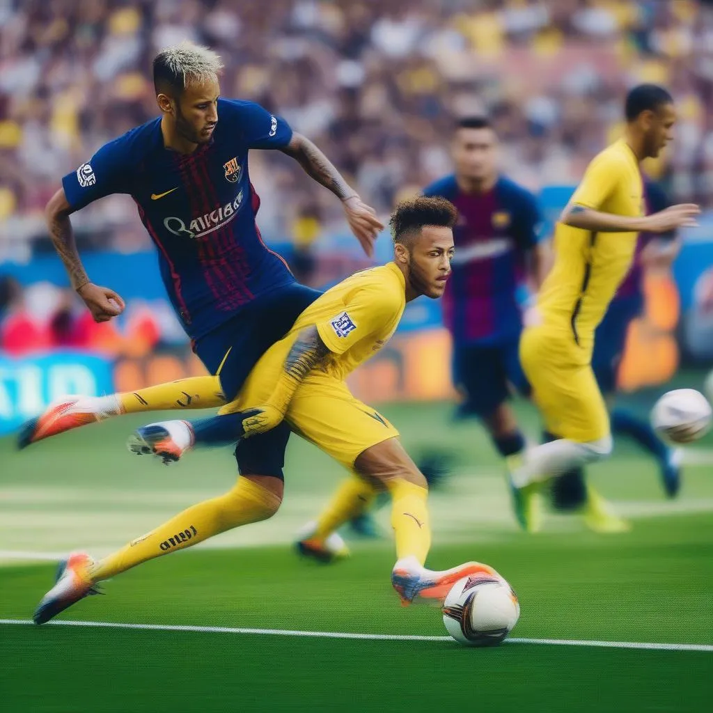 Pha xử lý bóng kỹ thuật của Neymar