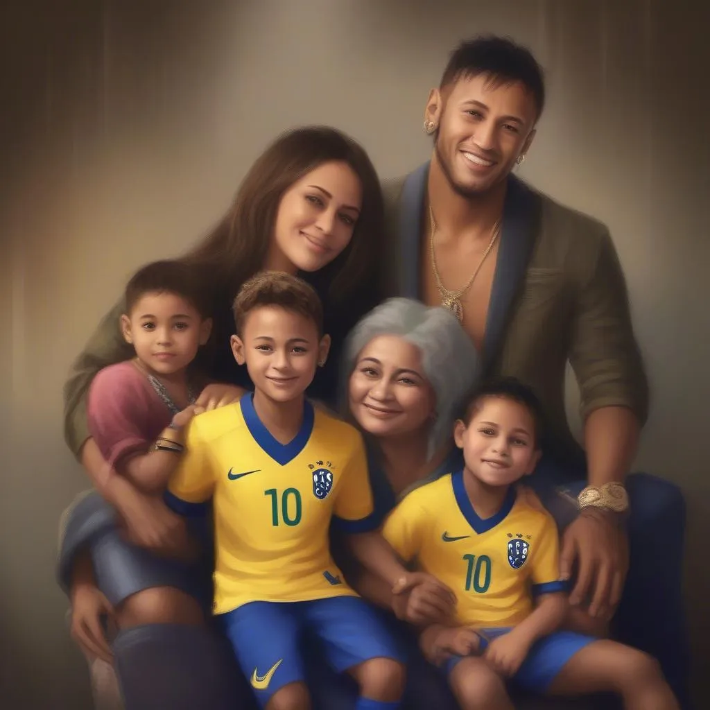 Hình ảnh gia đình Neymar