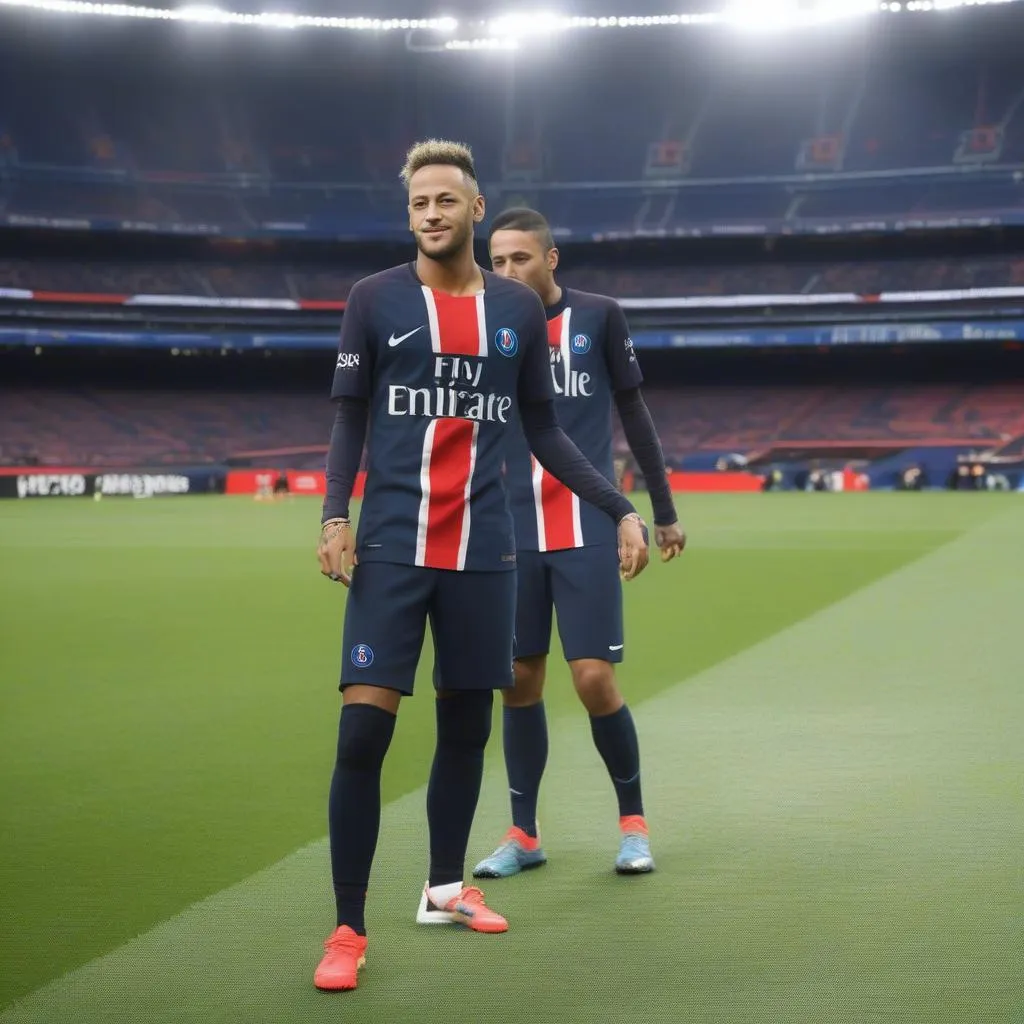 Neymar thi đấu cho PSG