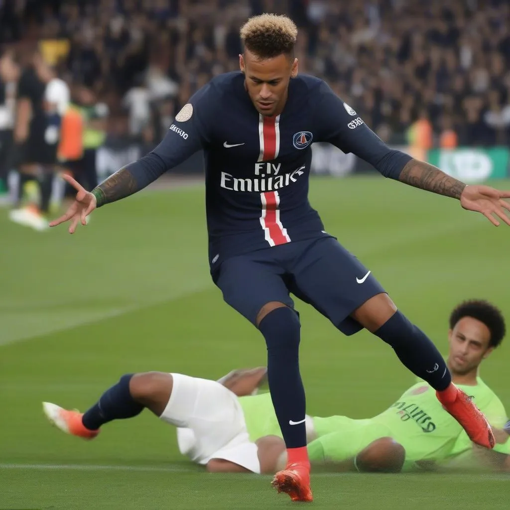 Neymar thi đấu cho PSG