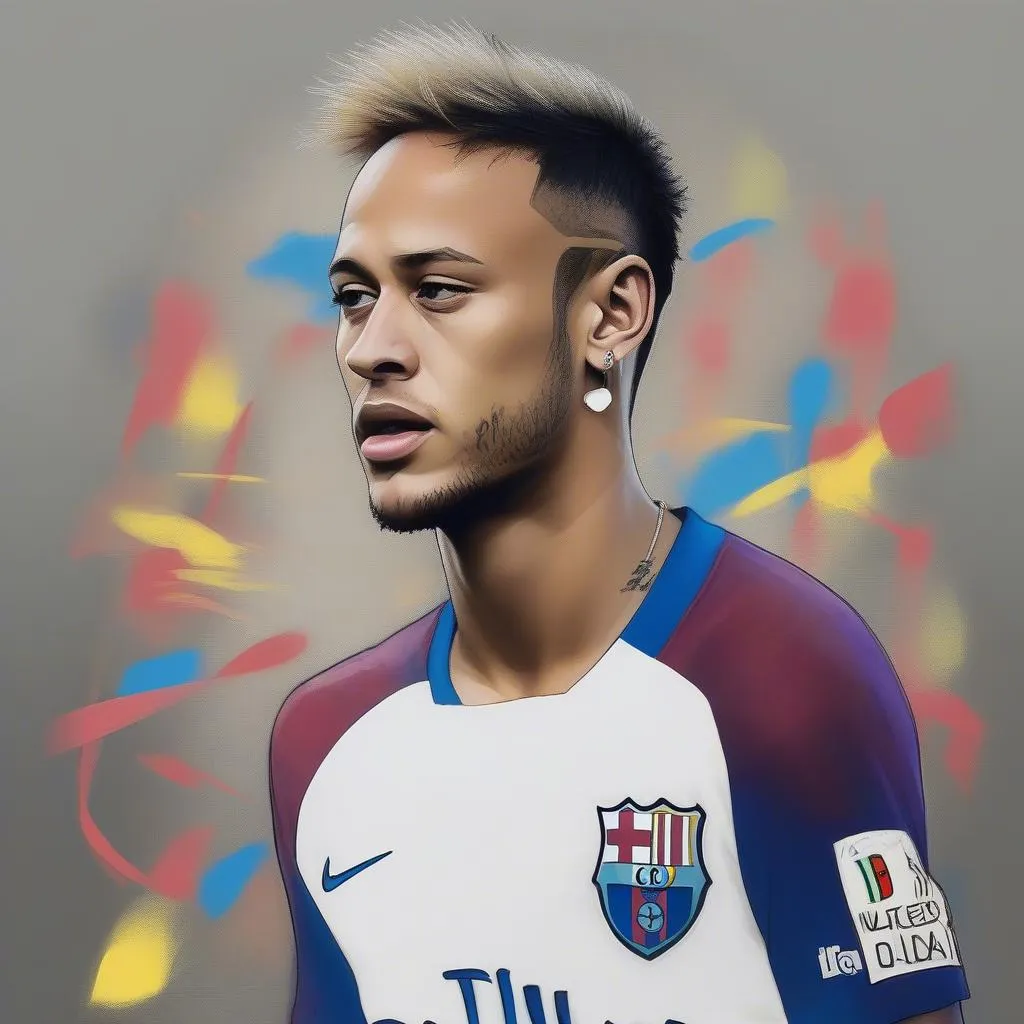 Tranh vẽ Neymar